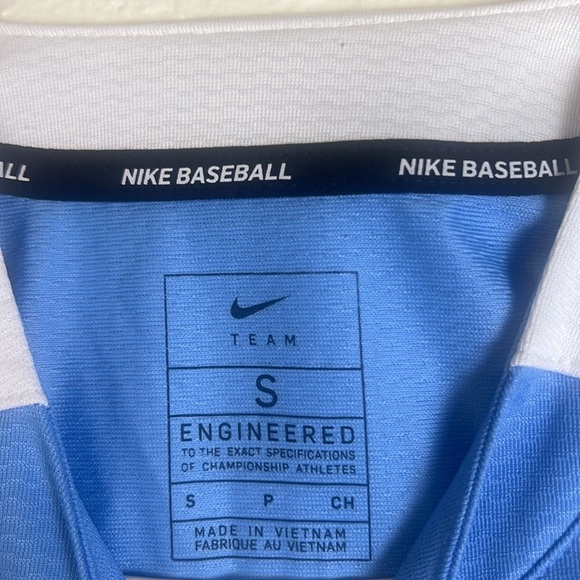 Nike Light Blue and White Baseball Tee Size S - Picture 3 of 5